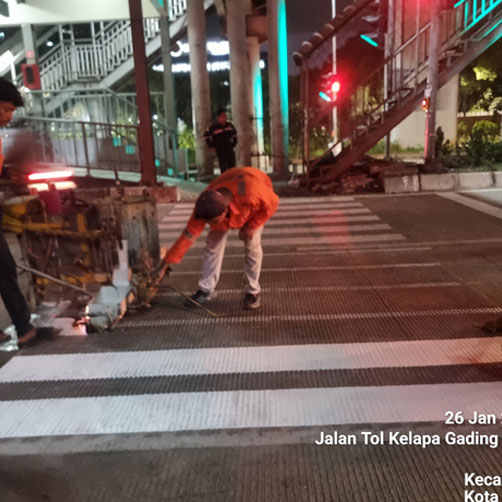 pengecatan marka jalan thermoplastic