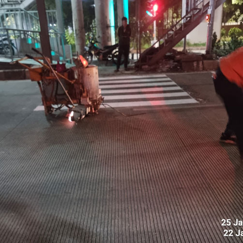 pengecatan marka jalan thermoplastic